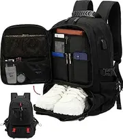 [KoalaCarry] Travel Laptop Backpack, 60L Large Capacity, suitable for 17 inches, 15.6 inches laptops. Waterproof, shoe compartment, laptop compartment, USB interface, and anti-theft rear pocket. (60L)