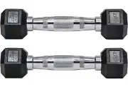Tru Grit Hex Elite Dumbbell with TPR Textured Handle and Steel Core