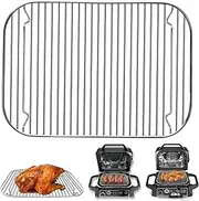 [GWBSXM] Stainless Steel Rack, 12.6×8.7 Inches Outdoor Indoor Grill Stand Flex Flame Combi Accessories for Ninja OG751 OG701 Woodfire and other Wood fire Electric Air Fryer, Dishwasher Safe