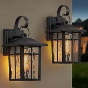 2 Pack Dusk to Dawn Outdoor Wall Lights, Exterior Light Fixtures Wall Mount with