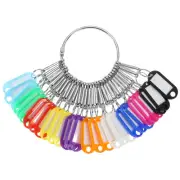 Portable Key Organizer Keychain Holder with 30 Key Label Tags for Office Hotel