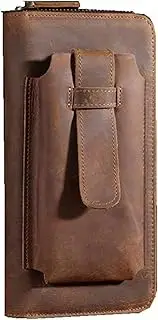 [DLUXCA] 1pcs Handmade Retro Men's Long Wallet Clutch Bag Business Zipper Wallet Men's Bag