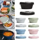 Grid Microwavable Lunch Box Food Containers Folding Bento Box for Kids