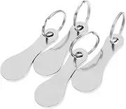GANAZONO 4pcs Shopping Trolley Tokens Keychain for Grocery Cart Shopping Cart Keychain Quarter Holder Ring Quarter Holder Stainless Steel Split Rings Stainless Steel Silver