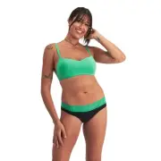6 x Bonds Womens Match Its Skimpy Black/ Green Underwear