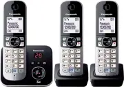 DECT Digital Cordless Phone with Built-In Answering Machine and 3 Handsets (KX-T