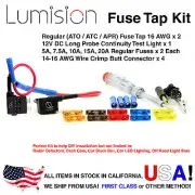 Add-A-Circuit Dual Regular ATO ATC APR Fuse Tap Kit Dash Cam Radar Install Pack