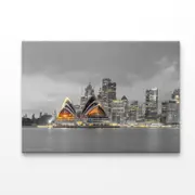 B&W Sydney Skyline in Australia Print 100% Australian Made 50 x 40cm (Acrylic)