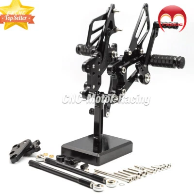 CNC Rearset Footrest Foot Peg Set For CBR1000RR 2008-2016 Rear Pedal Shift Black
