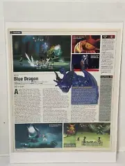 Blue Dragon Video Game Review Magazine Article Print Ad Wall Art Ephemera