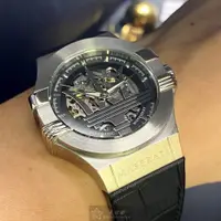 在飛比找ETMall東森購物網優惠-MASERATI手錶, 男女通用錶 42mm 銀六角形精鋼錶