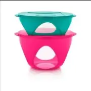 NEW Tupperware outdoor dining impressions bowl set pink aruba freeShip