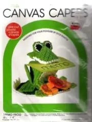 NOS CANVAS CAROUSEL MEMO FROG PLASTIC CANVAS KIT BY DICK MARTIN #206