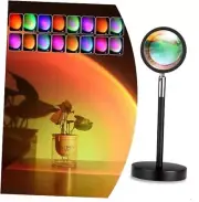 Sunset Lamp Night Light - 16 Colors & 4 Modes Sunset Projection Lamp Round Base
