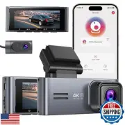 Dash Cam Front and Rear - Sarmert 2025 Upgraded 4K/1080P Dash Camera for Cars
