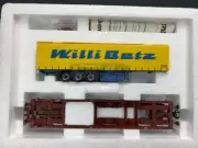 HO Märklin 47440 DB AG Sdgkms 707 Deep Well Flat Car w/Semi-Trailer HO1440