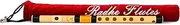 Radhe Flutes PVC Fiber A Natural Bansuri Higher Octave RIGHT Handed With VELVET COVER
