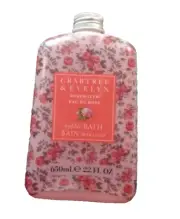 CRABTREE &EVELYN ROSEWATER BUBBLE BATH 22 FL OZ - New / Unopened Bottle
