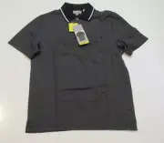 NWT Mens TED BAKER Black White Pattern Polo Shirt Size Small