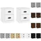 Bedside Tables Nightstand Bedroom Storage Lamp Stand Engineered Wood vidaXL