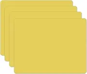 Silicone Placemats, Food-Grade Non-Slip Waterproof, Dining, Stain Resistant, Countertop Protector, Kitchen Counter Mat, Heat Resistant, Baking mat Dishwasher Safe (15.7x11.8Inch-4pack, Yellow)