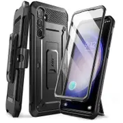 For Samsung Galaxy S24 Fe Ub Pro Heavy Duty Rugged Phone Case with Built-in Screen Protector & Kickstand