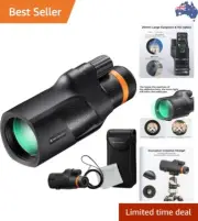 12X50 Monocular Telescope with Cleaning Cloth, FMC Lens & Prism Telescopes fo...