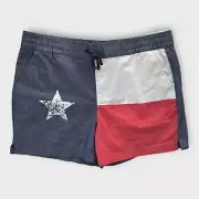 NWT Magellan Texas Flag Pull On Drawstring Pocket Shorts Women's Size XL Academy