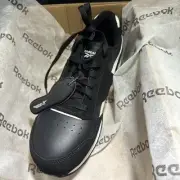 Reebok Work Men's Harmon Composite Toe ESD Tennis Work Shoe Black/White Sz 8