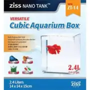 Ziss Nano Tank 14cm x 14cm x 15cm For Fish Shrimp Snail Tank Aquarium