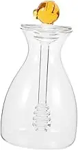 OFFSCH Glass Honey Jar with Dipper and Lid Capacity Honey Dispenser for Home Kitchen Stylish and Sturdy Honey Container for Storing Honey Syrup