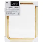 Jasart Thin Edge Artwork 12x16" Wood Floater Canvas Painting Frame Rect Natural