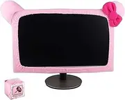 Monfurise 21"-29" Lovely Cute Waterproof Dustproof Computer Laptop TV LCD Screen Monitor Decoration Dust Cover Protector, Big Pink