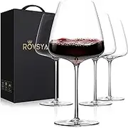 OJA Red Wine Glasses Set of 4, Large Burgundy Glasses 23 OZ, Hand Blown Crystal Glass Light, Clear, Best for Wine Tasting, Birthday, Christmas, Anniversary