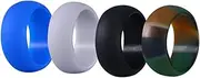 [KOMBIUDA] 4pcs Silicone Rings Womens Silicone Wedding Bands Silicone Band Rings Rubber Wedding Bands Rubber Wedding Rings Womens Silicone Rings European and American
