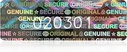 180pcs Tamper Proof Hologram Stickers Security Seal Genuine Warranty Void Label Tamper evident Seal Unique Serial Number (1.2x0.4inch)