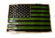 Patriotic USA Flag Belt Buckle Army navy air force Marines Police mens Mid sized