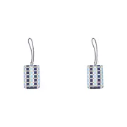 2PK Annabel Trends Check Luggage Tag Suitcase Bag Label Accessory 11cm