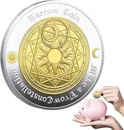 Tarot Coin - Lucky Coin | Commemorative coiins | Divination Tarot Coin Tarot Wishing Collectibles Craft Gift Souvenir coiins Collectible Lucky Tarot Art Coin Consists of 1 Sun Moon for Home Decor