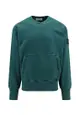 Cotton sweatshirt with embroidered logo patch - STONE ISLAND - Green