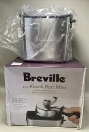Breville BES001XL Knock Box Mini - Silver- New