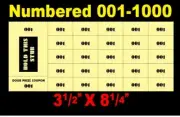 1000 Chinese Auction Tickets 25 Bid Numbers - Numbered 001-1000 -Made in USA