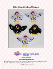 Cute Chicken Magnets- Plastic Canvas Pattern or Kit