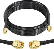 MOOKEERF RG174 SMA Male to Male Coaxial Cable 50 ohm, Ultra Low Loss SMA to SMA Cable for Antenna, WiFi Router, GPS, RF Radio, ADS-B Equipments (15FT)
