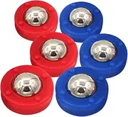 Sosoport 6pcs Mini Shuffleboard Pucks Set and Tabletop Game Accessories for Skill Enhancement Home Club Competitive Play Versatile Rollers for Thrilling Shuffleboard Experience