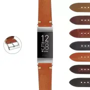 StrapsCo Vintage Washed Leather Band Strap for Fitbit Charge 4 & Charge 3