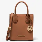 MICHAEL KORS 鵝卵石紋小款風琴包 琴譜包 手提斜背兩用包 真皮皮革 手提包 M72527 焦糖色MK(現貨)