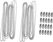 HEALSOPTHY 2Sets Stainless Steel Beaded Chain Ball Bead Chain with Connectors for DIY Jewelry Making for Dog Tags Necklaces Key Chains and More