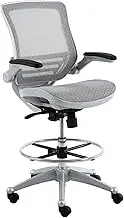 Harwick Evolve All Mesh Heavy Duty Drafting Chair - Platinum Finish
