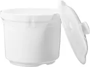 BESPORTBLE Mini Ceramic Stew Pot with Lid - Portable Soup Bowl for Cooking - Ideal for Steaming Snacks and Soups White Clay Pot for Oven and Stove Use